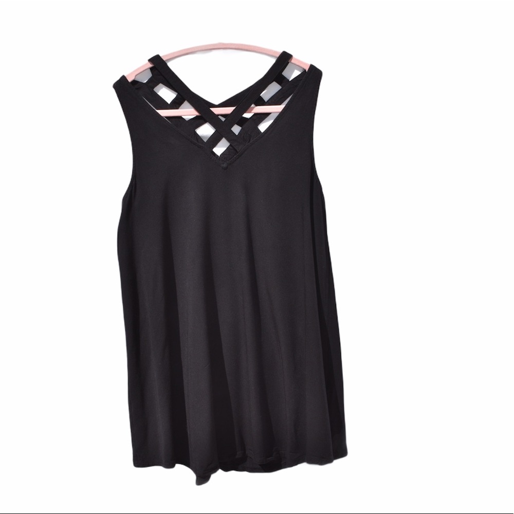 RVCA Strappy Sleeveless Tank Top Black Size Small